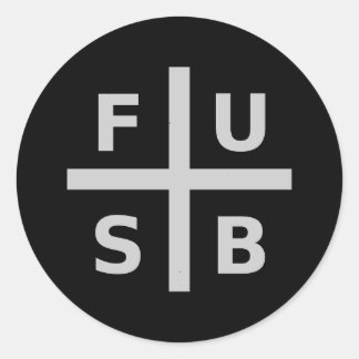 F.U.S.B RUNDER AUFKLEBER