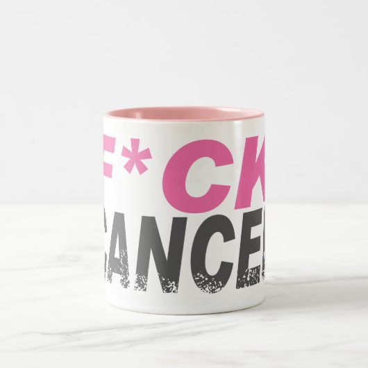 F*uck Krebs-Tasse Zweifarbige Tasse (Mittel)