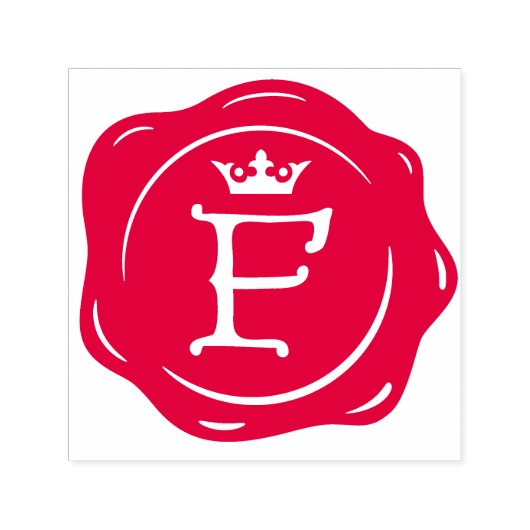 F - Ursprünglicher Buchstabe des antiken Wachs Sie Permastempel (Design)