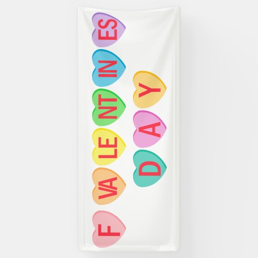 F VALENTINE'S DAY - Candy Hearts Banner (Vertikal)