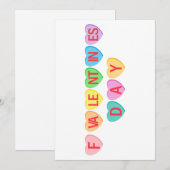 F VALENTINE'S DAY - Candy Hearts Banner Feiertagskarte (Vorne/Hinten)