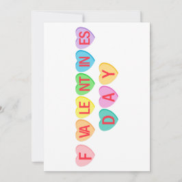 F VALENTINE'S DAY - Candy Hearts Banner Feiertagskarte