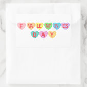 F VALENTINE'S DAY - Candy Hearts Banner Rechteckiger Aufkleber (Tasche)