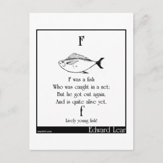 F war ein Fisch Postkarte