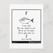F war ein Fisch Postkarte (Vorderseite)