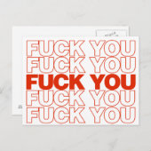 F You parody Postkarte (Vorne/Hinten)