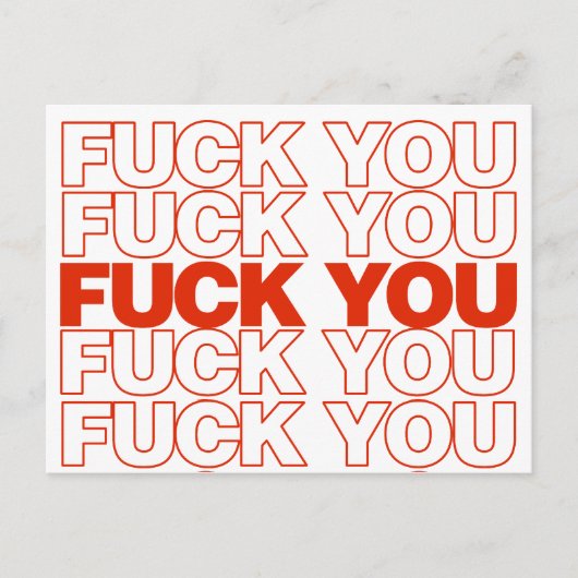 F You parody Postkarte (Vorderseite)