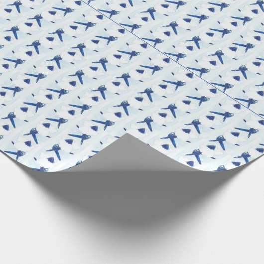 FA18 mit Cloud-Herz-Packpapier Geschenkpapier (Ecke)