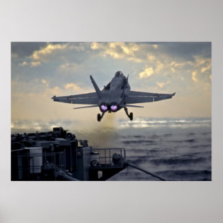 FA-18 Start von der USS Stennis Poster