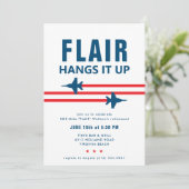 FA-18E Super Hornet Fighter Jet Party Einladung (Stehend Vorderseite)