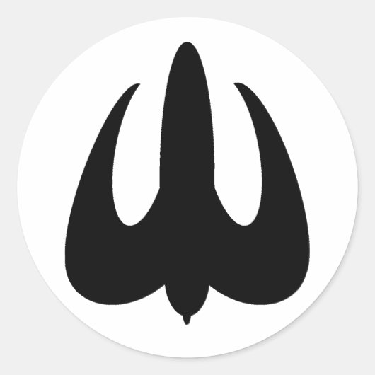 FA Black Logo Round-Aufkleber Runder Aufkleber (Vorderseite)