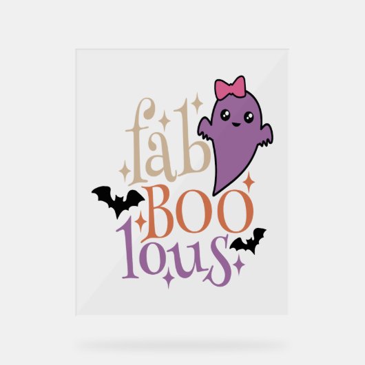 Fa BOO Lous Fa BOO Lous Halloween Ghost Acrylschild (Vorderseite)