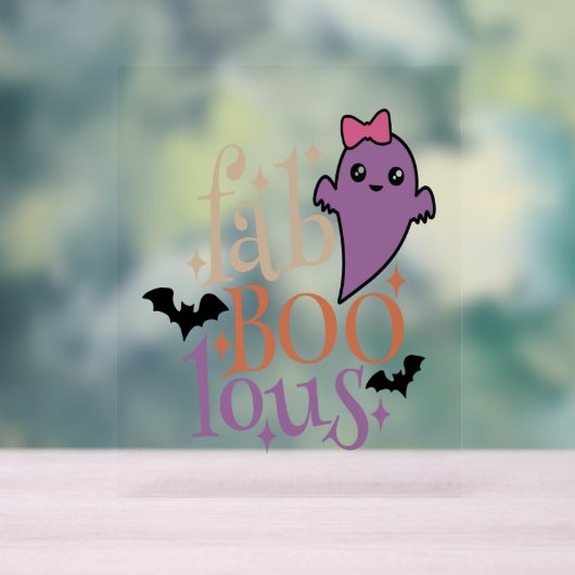 Fa BOO Lous Fa BOO Lous Halloween Ghost Acrylschild (Neutral)