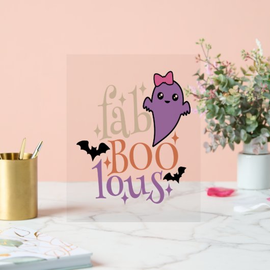 Fa BOO Lous Fa BOO Lous Halloween Ghost Acrylschild (Hochzeit)