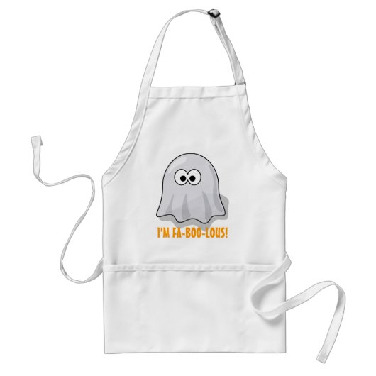 FA-BOO-Lous Niedlicher Cartoon Halloween Ghost Schürze (Vorne)