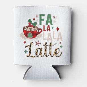 Fa Fa La La Latte Lustiger Weihnachten Santa Xmas  Dosenkühler