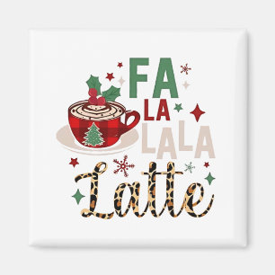 Fa Fa La La Latte Lustiger Weihnachten Santa Xmas Magnet