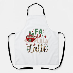 Fa Fa La La Latte Lustiger Weihnachten Santa Xmas  Schürze