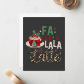 Fa Fa La Latte Funny Weihnachten Weihnachten Mitteilungskarte (Vorderseite/Rückseite Beispiel)