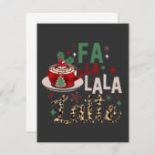 Fa Fa La Latte Funny Weihnachten Weihnachten Mitteilungskarte (Vorne/Hinten)