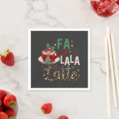Fa Fa La Latte Funny Weihnachten Weihnachten Serviette (Beispiel)