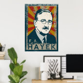FA Hayek Poster (Heimbüro)