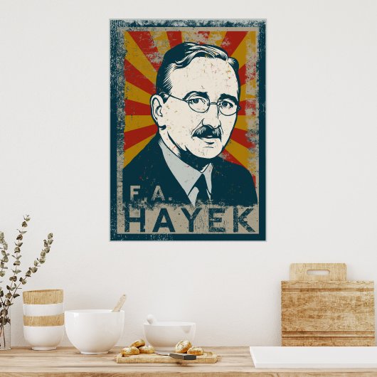 FA Hayek Poster (Küche)