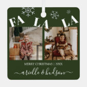 Fa La 2 Foto Weihnachtsbaum Ornament Aus Metall (Vorderseite)