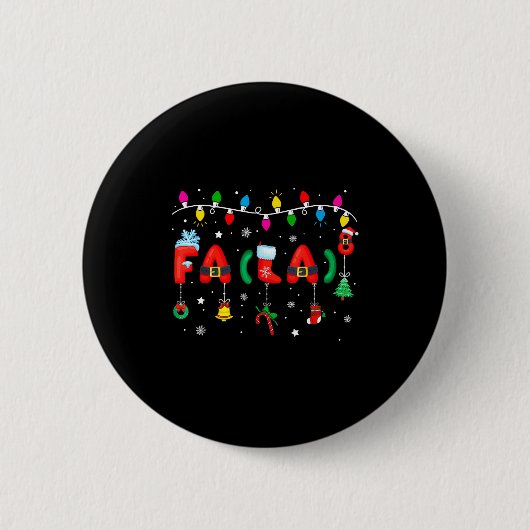 Fa (la) 8 Funny Christmas Lights Santa Fa La Math  Button (Vorderseite)