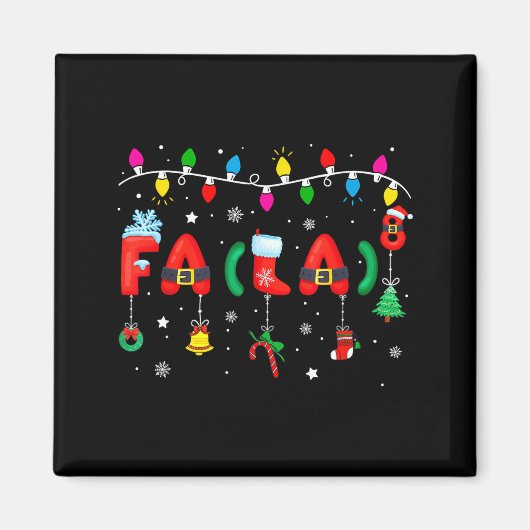 Fa (la) 8 Funny Christmas Lights Santa Fa La Math  Magnet (Vorne)