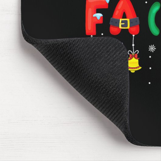 Fa (la) 8 Funny Christmas Lights Santa Fa La Math  Mousepad (Ecke)