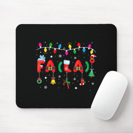 Fa (la) 8 Funny Christmas Lights Santa Fa La Math  Mousepad (Mit Mouse)
