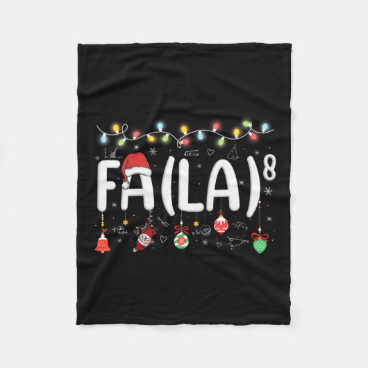 Fa (la)8 Funny Christmas Santa Fa La Math Lehrer Fleecedecke (Vorderseite)