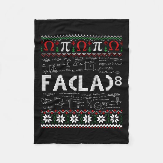 Fa (la)8 Funny Christmas Santa Fa La Math Lehrer Fleecedecke (Vorderseite)
