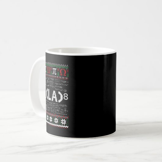 Fa (la)8 Funny Christmas Santa Fa La Math Lehrer Kaffeetasse (Vorderseite Links)
