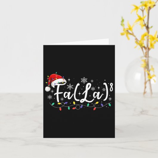 Fa (la)8 Funny Christmas Santa Fa La Math Lehrer Karte (Gelbe Blume)