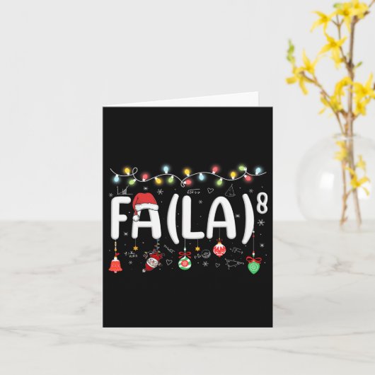 Fa (la)8 Funny Christmas Santa Fa La Math Lehrer Karte (Gelbe Blume)