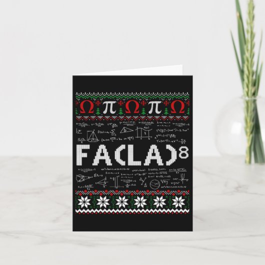Fa (la)8 Funny Christmas Santa Fa La Math Lehrer Karte (Vorderseite)