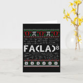 Fa (la)8 Funny Christmas Santa Fa La Math Lehrer Karte (Gelbe Blume)
