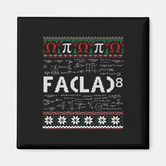 Fa (la)8 Funny Christmas Santa Fa La Math Lehrer Magnet (Vorne)