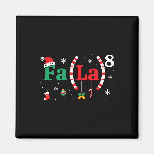 Fa (la)8 Funny Christmas Santa Fa La Math Lehrer Magnet (Vorne)