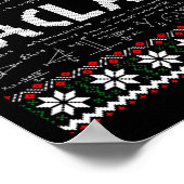 Fa (la)8 Funny Christmas Santa Fa La Math Lehrer Poster (Ecke)