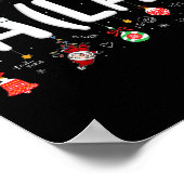 Fa (la)8 Funny Christmas Santa Fa La Math Lehrer Poster (Ecke)