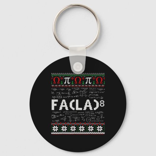 Fa (la)8 Funny Christmas Santa Fa La Math Lehrer Schlüsselanhänger (Vorderseite)