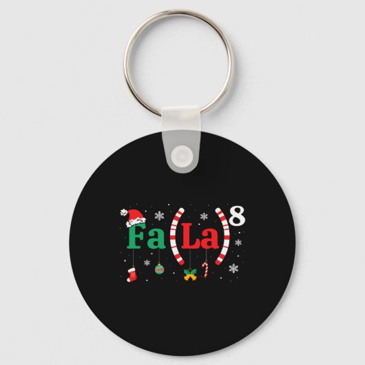 Fa (la)8 Funny Christmas Santa Fa La Math Lehrer Schlüsselanhänger (Vorderseite)