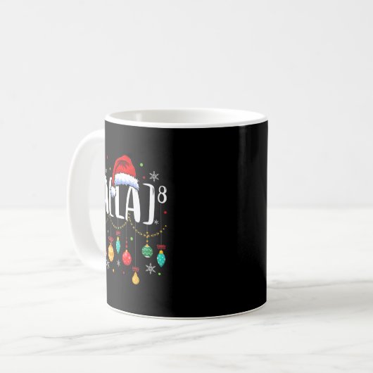 Fa (la) 8 Funny Christmas Santa Fa La Math Teacher Kaffeetasse (Vorderseite Links)