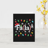 Fa (la) 8 Funny Christmas Santa Fa La Math Teacher Karte (Gelbe Blume)