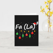 Fa (la) 8 Funny Christmas Santa Fa La Math Teacher Karte (Gelbe Blume)