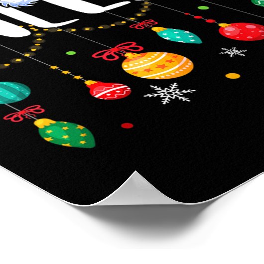 Fa (la) 8 Funny Christmas Santa Fa La Math Teacher Poster (Ecke)