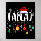 Fa (la) 8 Funny Christmas Santa Fa La Math Teacher Poster (Vorne)